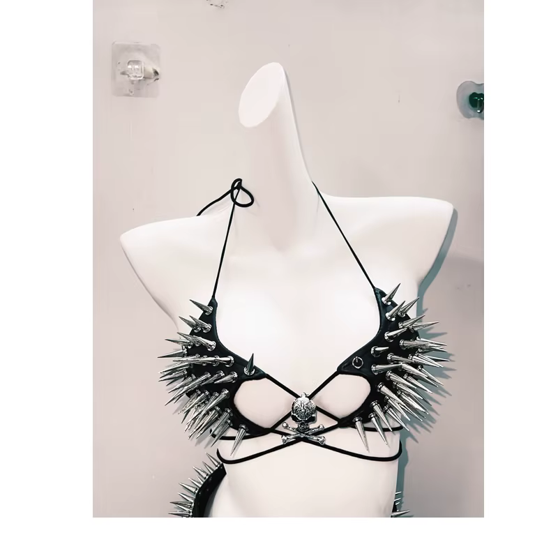 Débardeurs gothiques Punk débardeurs licou topy2k vêtements y2k haut court vêtements gothiques y2k h