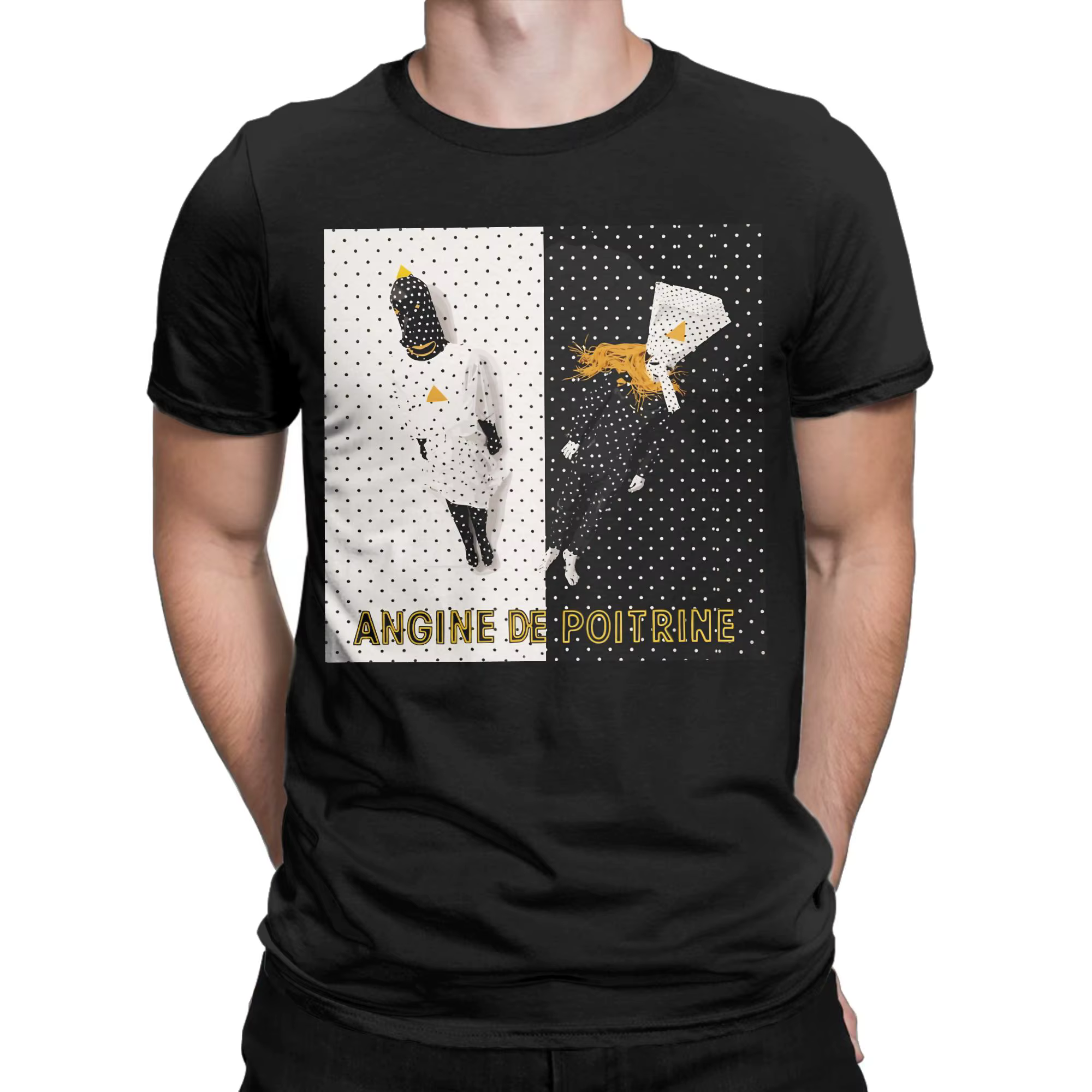 T-shirt Angine de Poitrine Band pour hommes et femmes, T-shirt fantaisie à manches courtes, col rond