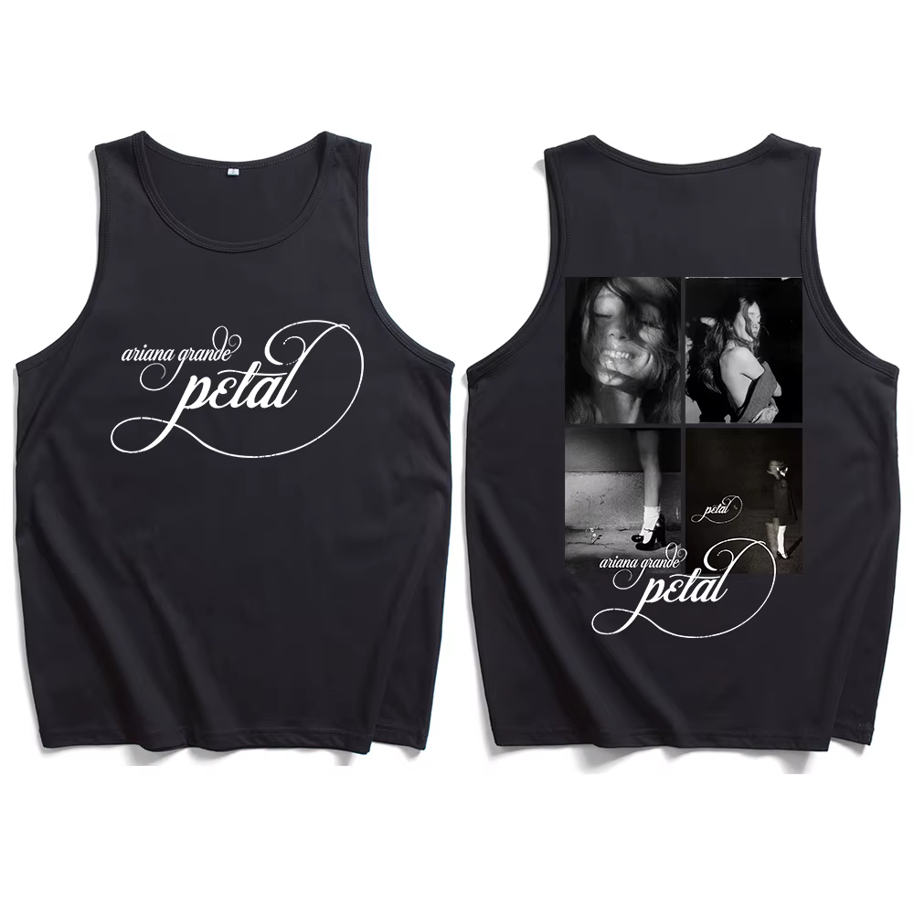 Ariana Grande Petal Album Tank Tops Vest Man Woman Summer Casual Sleeveless T-shirt Fans Gift