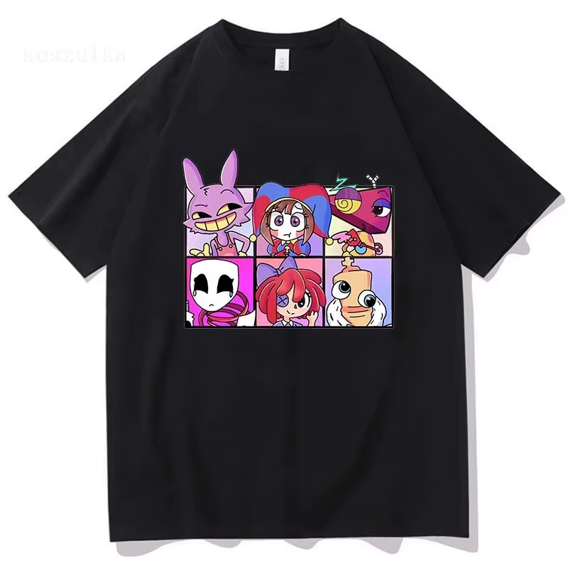 L'incroyable cirque numérique impression T-Shirt hommes femmes décontracté haute qualité Pomni le bo