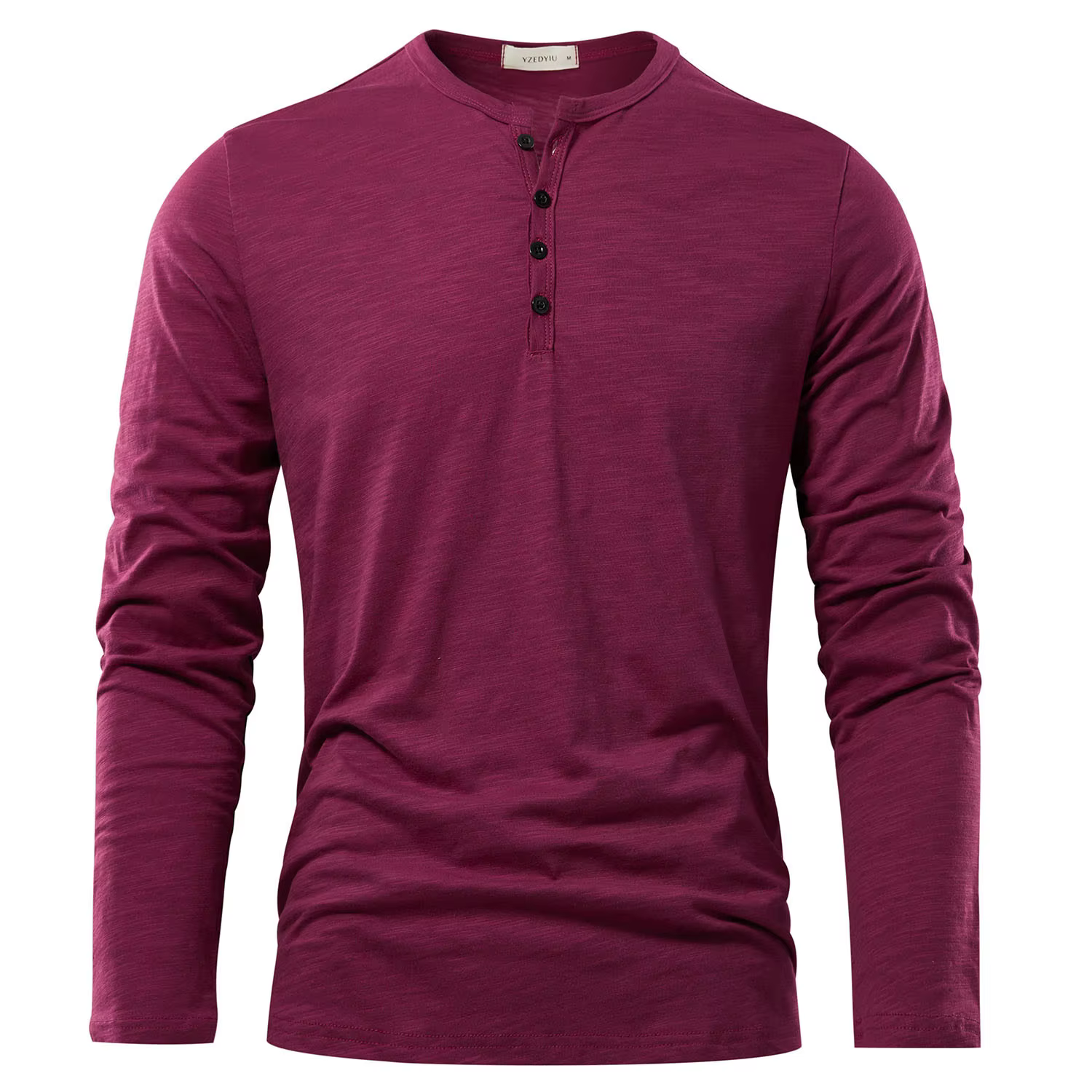 Henery cou à manches longues t-shirt pour hommes solide printemps décontracté hommes T-shirts de hau