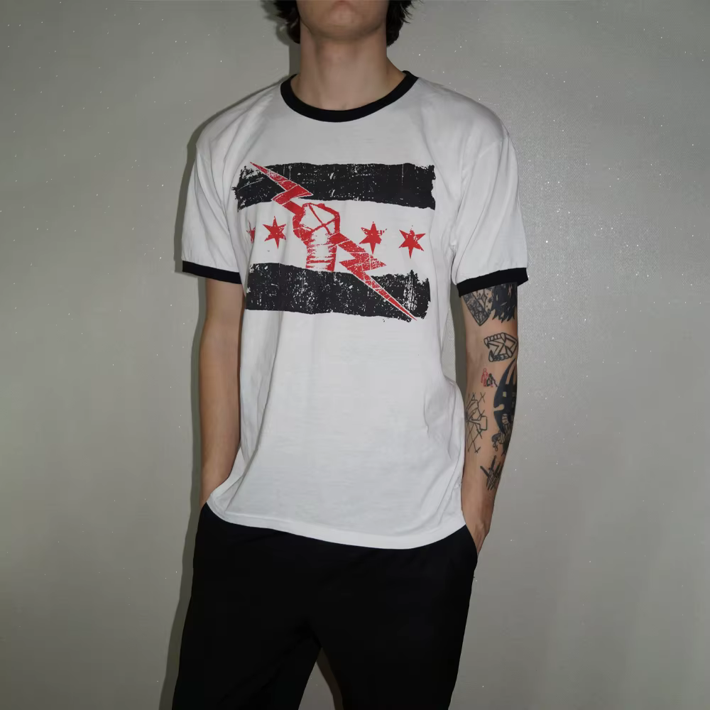 T-shirt Ringer CM Punk Best In The World pour homme, blanc et noir, imprimé 3D, sport, séchage rapid