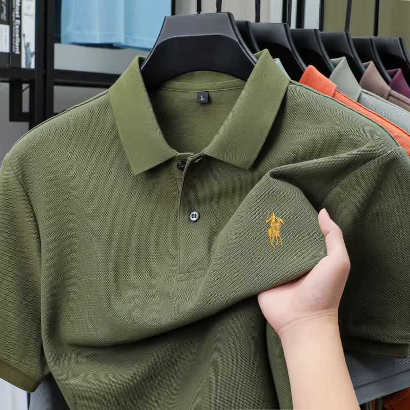 Polo en coton 100% pur, marque de luxe, broderie de poney, confortable, pour l'été, nouveau modèle r