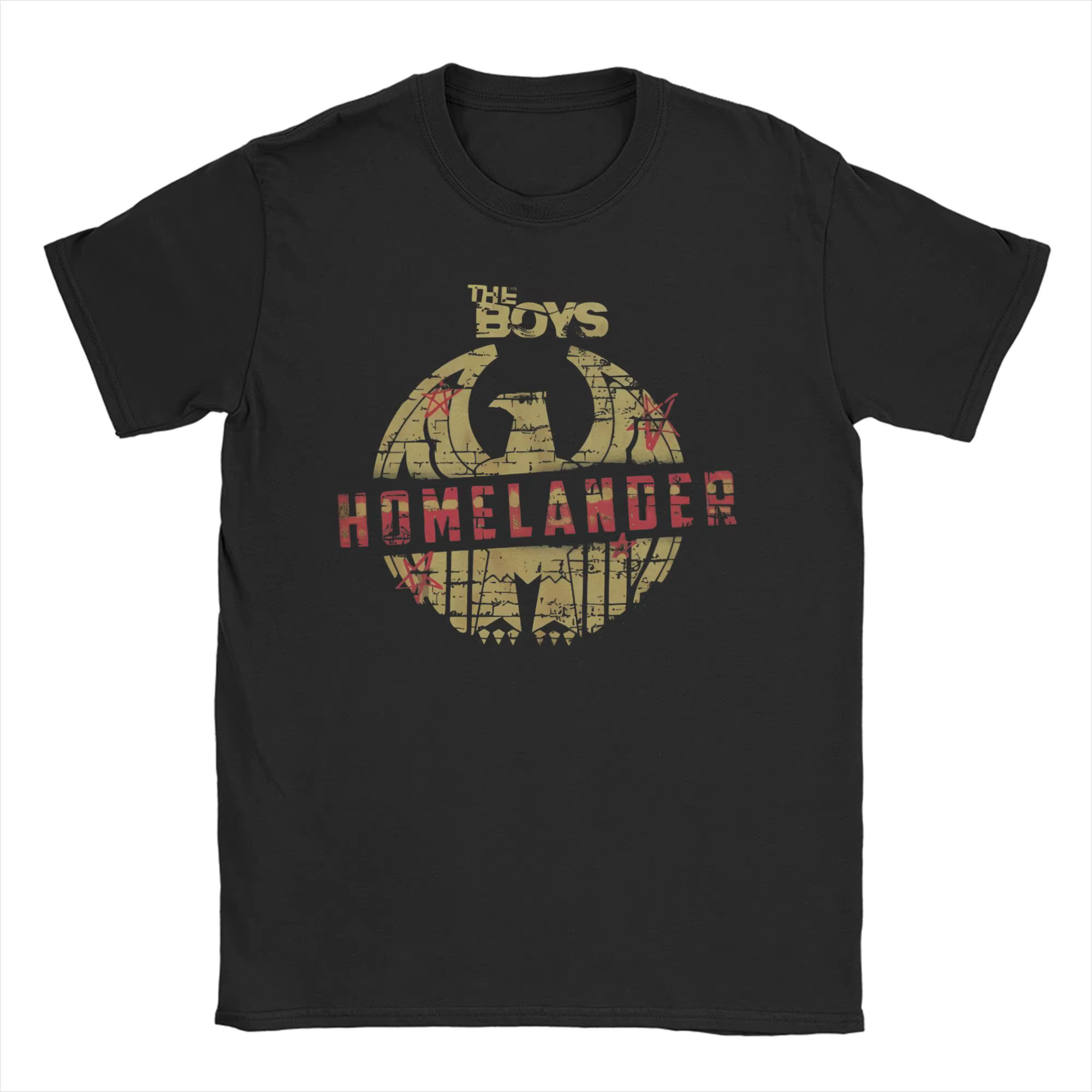 T-Shirt pour hommes et femmes, The Boys Homelander, en coton humoristique et déchiré, à manches cour