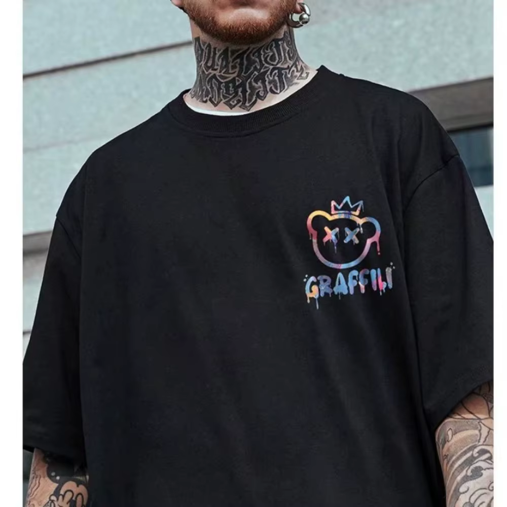 M-8XL t-shirts surdimensionnés nouveau T-shirt coréen ample été élargi col rond décontracté Couple h