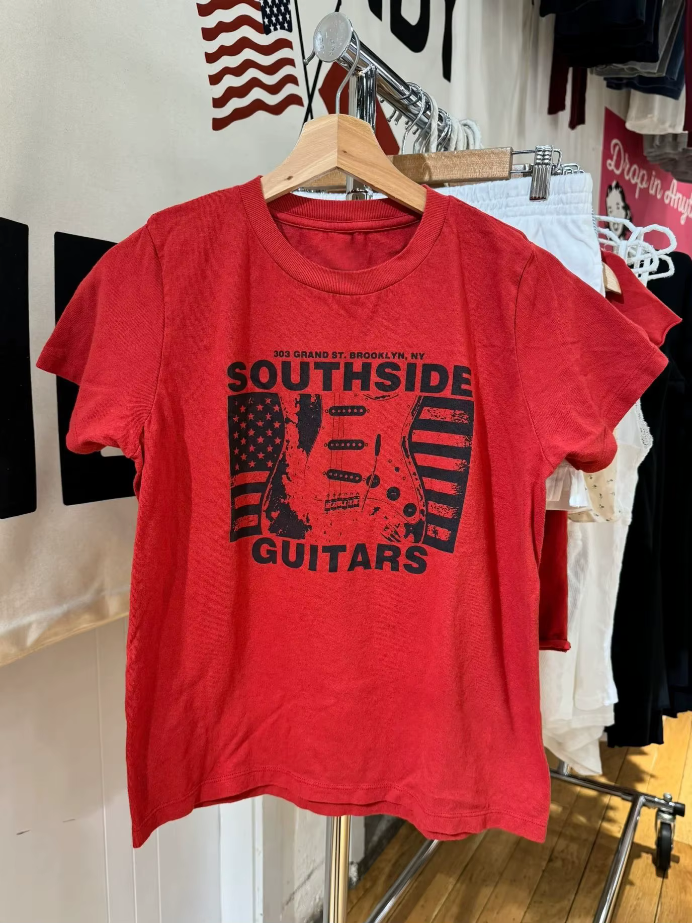 JELetter-T-shirt manches courtes col rond femme, streetwear, vintage, doux, en coton, imprimé rouge,