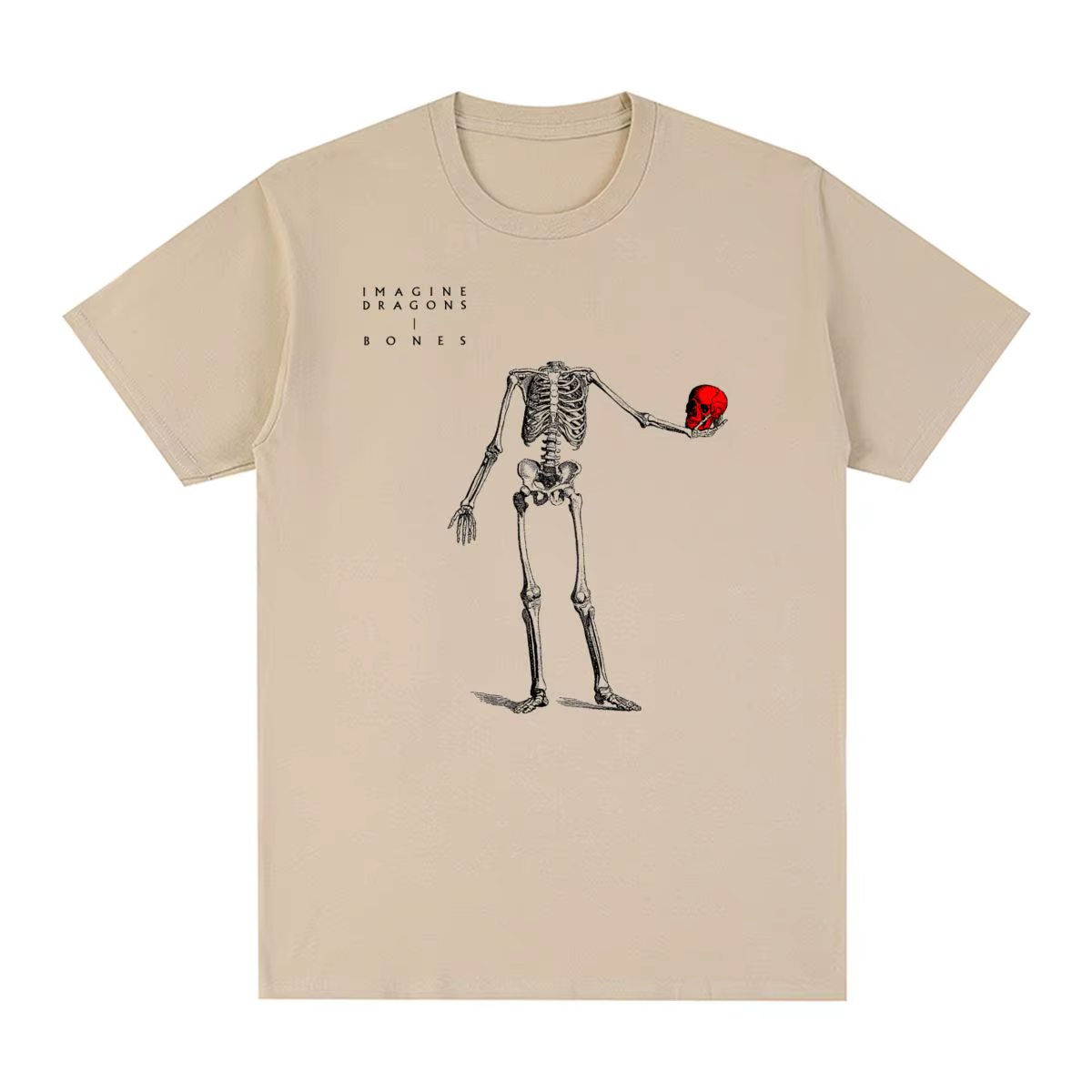 T-shirt pour hommes et femmes, vintage, humoristique, en coton, avec crâne de dragons, groupe de roc