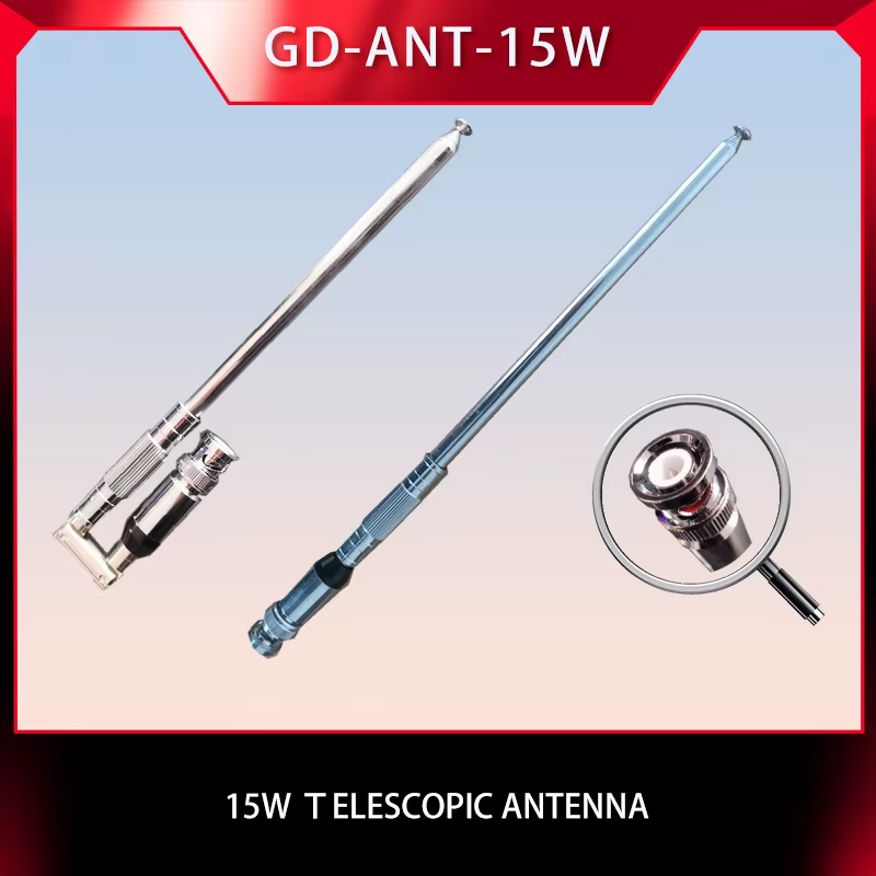 GD-Antenne Transmetteur 15W Antenne télescopique ou adaptateur ou antenne 50w 1/4 ondulée