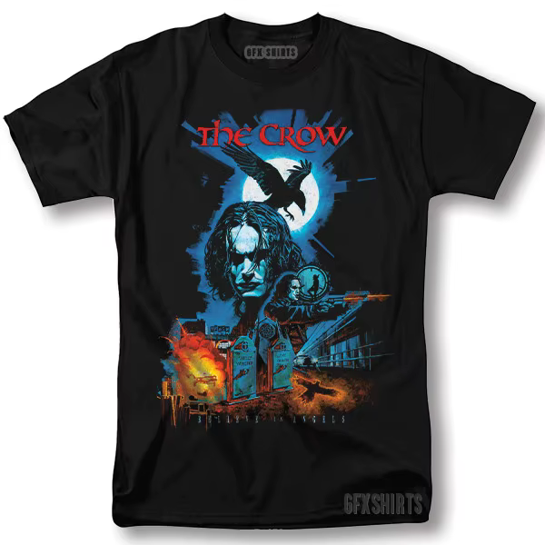 The Crow Shirt Film Classique Rétro Vintage Conception Graphique T-Shirt