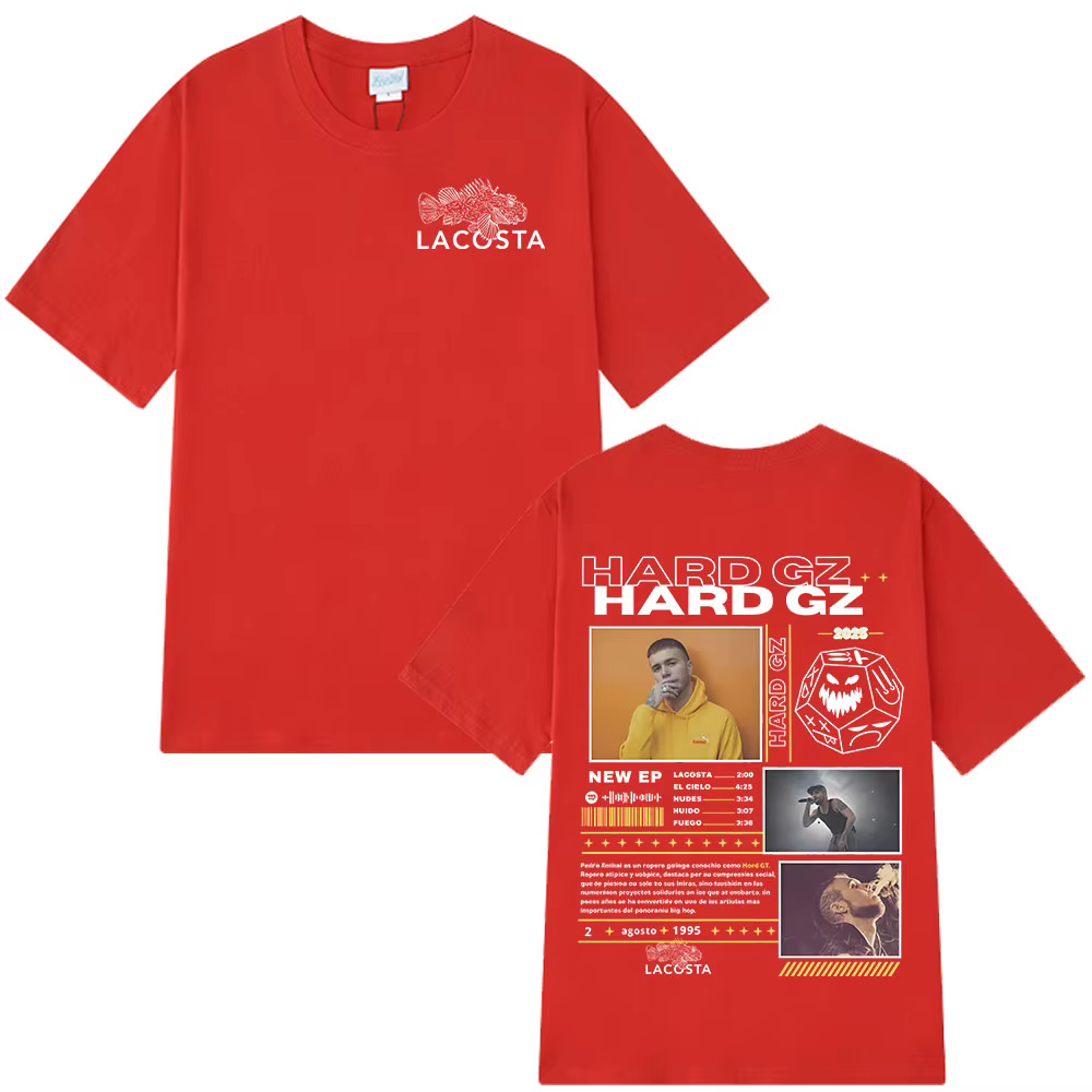 Rappeur dur GZ Tour 2025 Merch T-shirt hommes Hip Hop mode coton à manches courtes T-shirts Vintage 