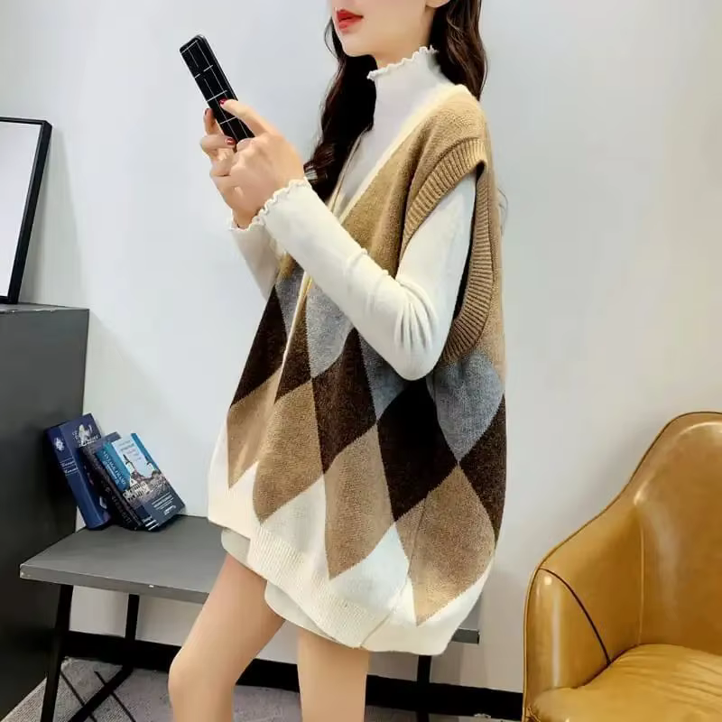 Cardigan tricoté pour femmes, vêtements esthétiques, tendance 2025, sans manches, vêtements de luxe 