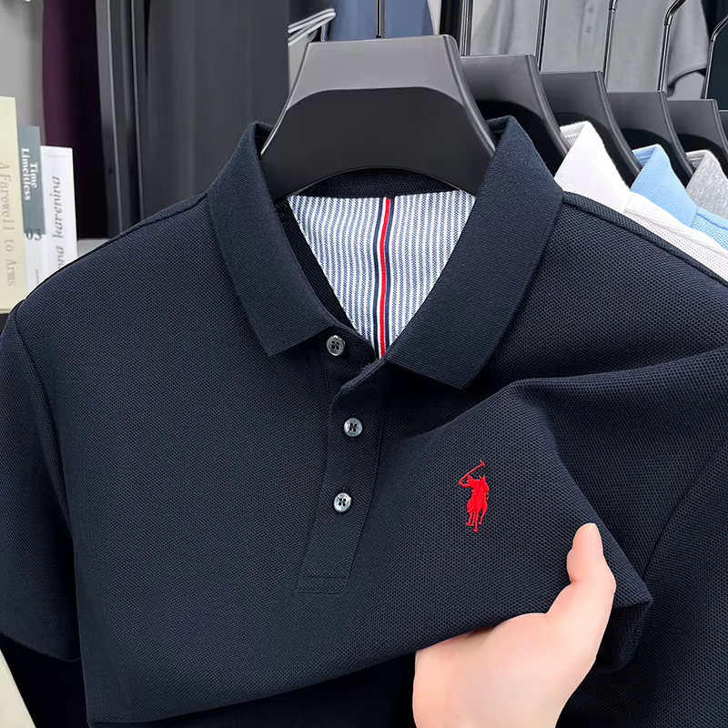 Marque haut de gamme 100% coton manches courtes polo shirt hommes luxe classique vente chaude poney 