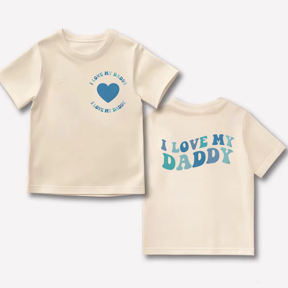 J'aime mon papa enfant en bas âge t-shirt enfant en bas âge garçons filles fête des pères chemise av