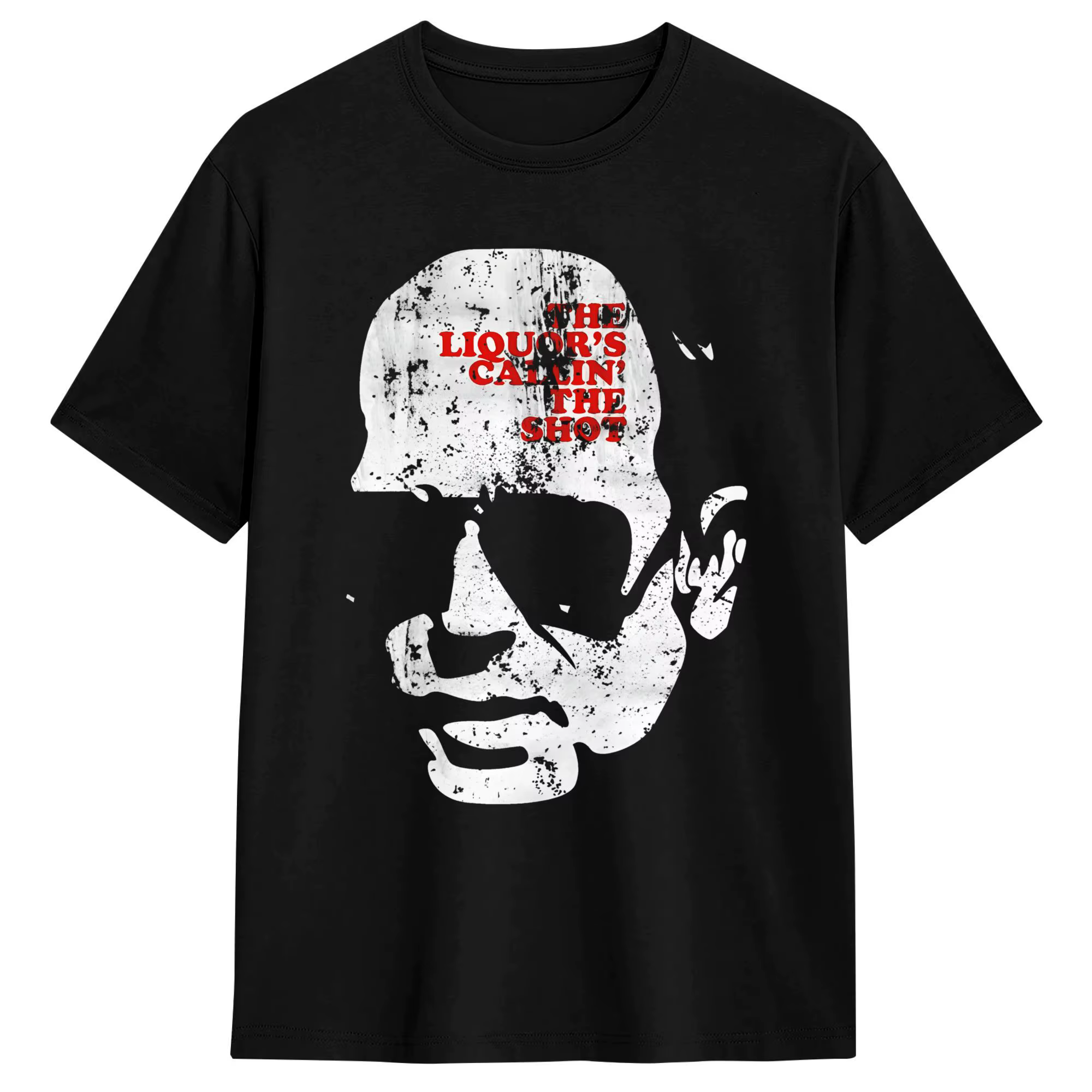 T-shirt pour hommes Mr Lahey The Liquor is Calling the Shot, en coton, décontracté, col rond, manche