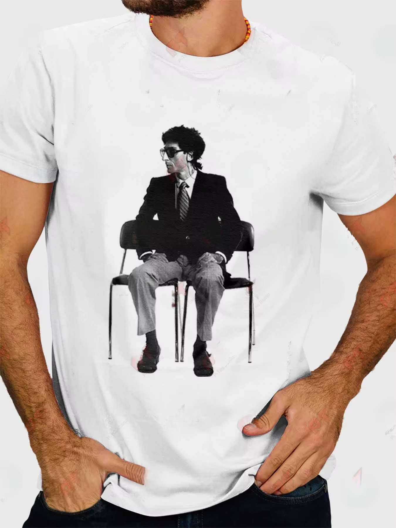 T-shirt Franco Battiato avec drapeau de Sicile, motif graphique de l'auteur-compositeur italien, imp