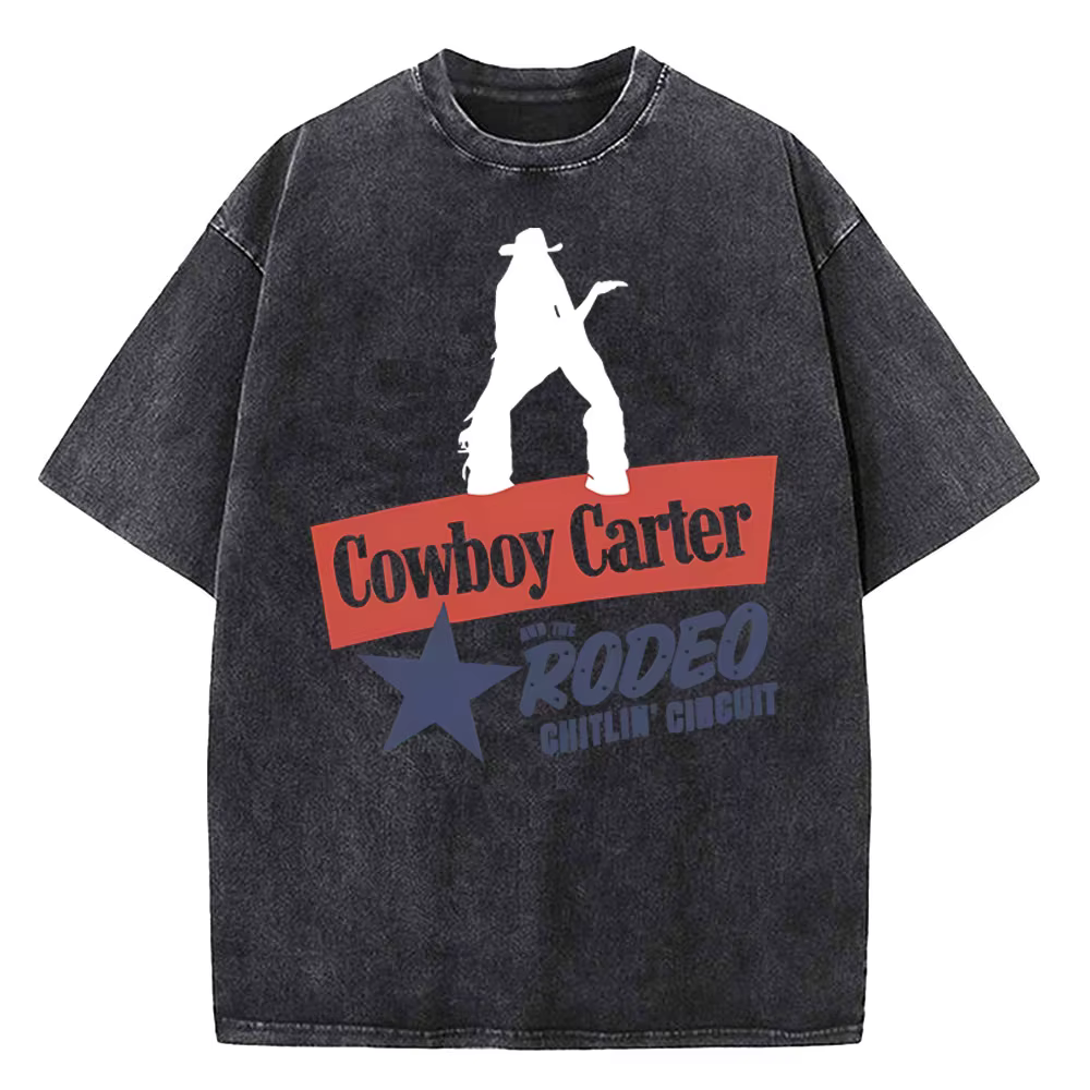 Cowboy Carter Album Beyonce 2024 Tour Vintage lavé t-shirt hommes femmes Streetwear Hip Hop T-Shirts
