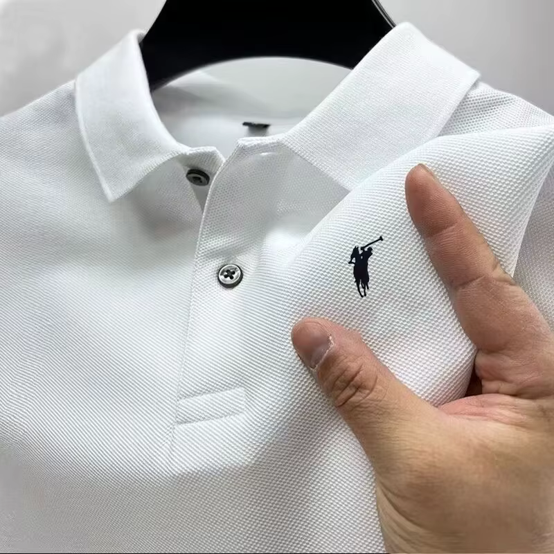 Polo à manches courtes pour homme de marque de luxe, imprimé haut de gamme, mode estivale, t-shirt à