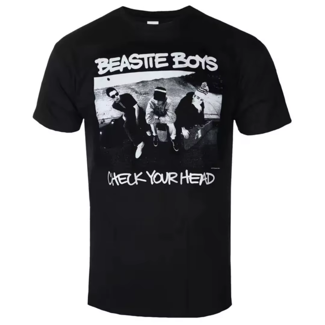BEASTIE BOYS - T-shirt décontracté et tendance avec impression CHECK YOUR HEAD, T-shirt en coton, T-