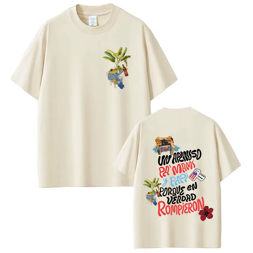 T-shirt Rapper Bad Bunny Debi Tirar Mas Fotos DTMF World Tour, vêtements pour hommes, mode Hip Hop,