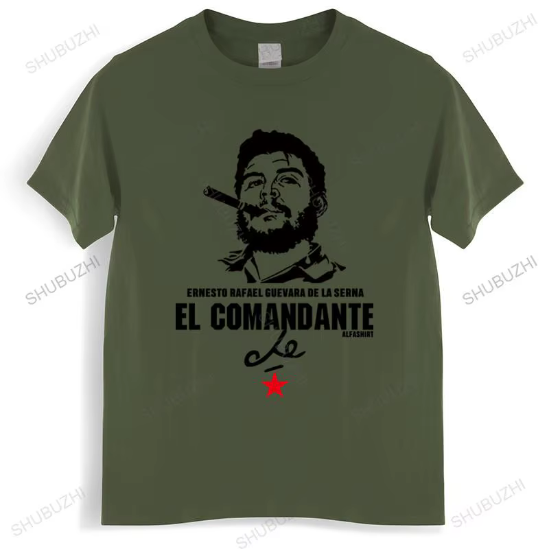 T-shirt en coton Che Guevara EL COMANDANTE pour hommes, chemise de marque, scopique, révolution marx