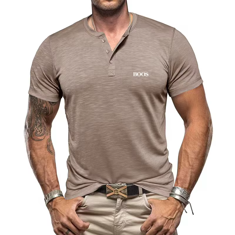 Polo brodé pour homme de haute qualité, coupe ajustée, tendance, ample et respirant – Vêtements pour