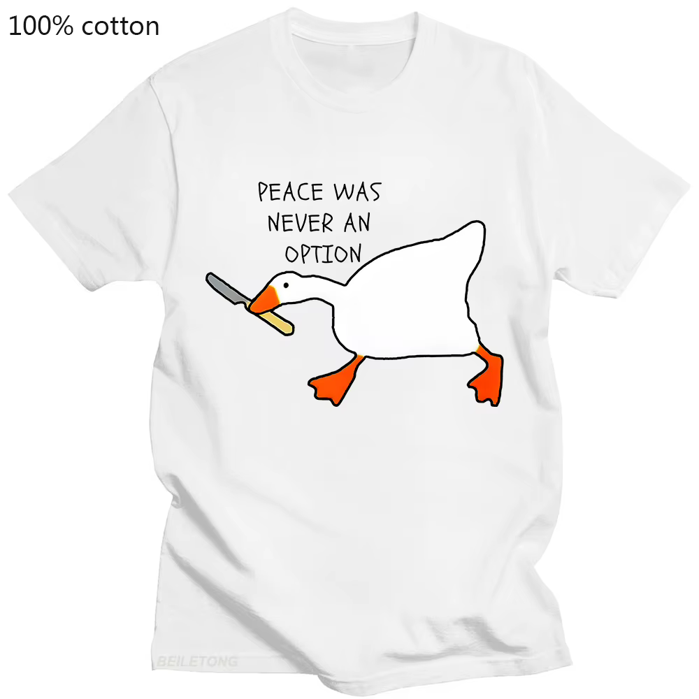 Jeux d'oie sans titre la paix n'était jamais une Option T-Shirt 100% coton à manches courtes été che