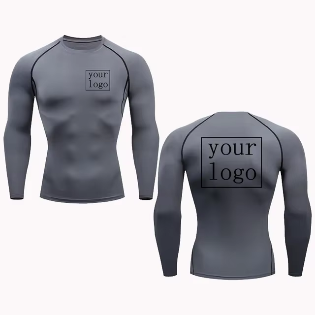 T-shirt de compression personnalisé pour hommes et femmes, haut à séchage rapide, logo imprimé, desi