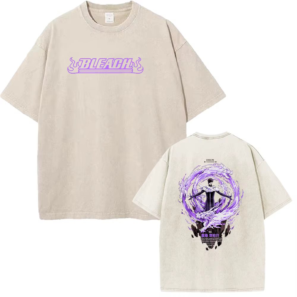 BLEACH Aizen Sousuke T-shirt graphique pour hommes femmes vêtements Vintage lavé surdimensionné T-sh