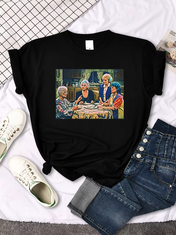 T-shirt manches courtes col rond femme, vintage, Harajuku, Hip Hop