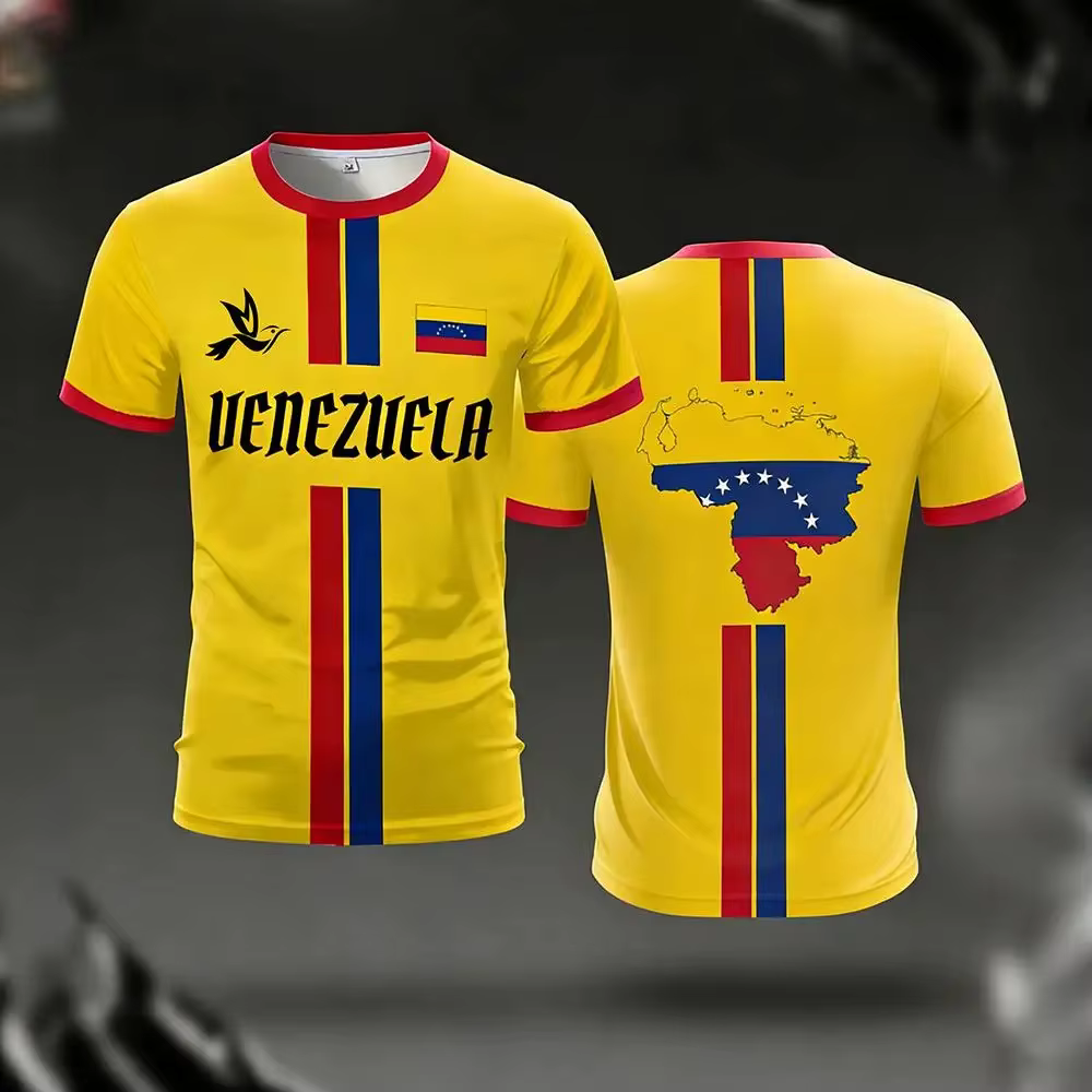 Venezuela maillot de Football t-shirts nouvelle mode à manches courtes drapeau du Venezuelan impress