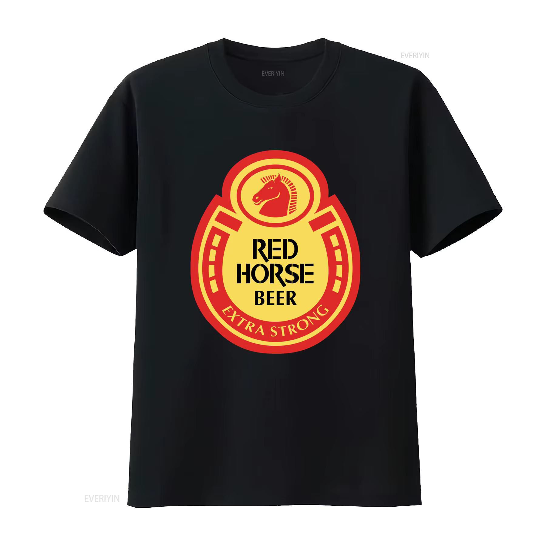 T-shirt de baseball drôle Red Horse Beer Extra Strong pour hommes et femmes, vintage, lavé, doux, po