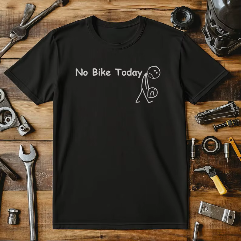 Pas de vélo aujourd'hui 2 T-Shirt moto et tête d'essence T-Shirt graphique t-shirts haute qualité co