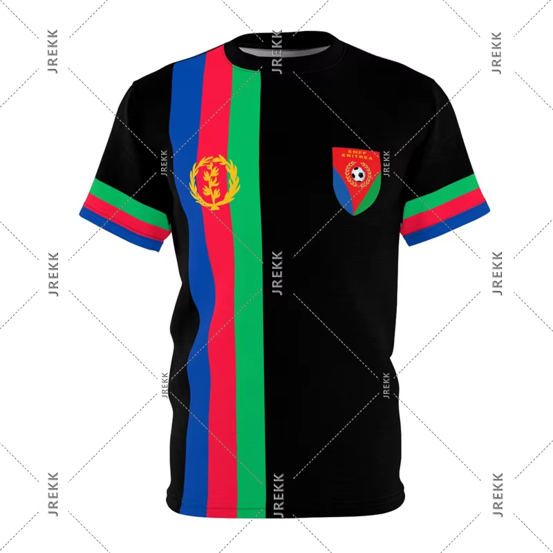 Afrique érythrée Football T-shirt pour hommes Sport course respirant à manches courtes t-shirts drap