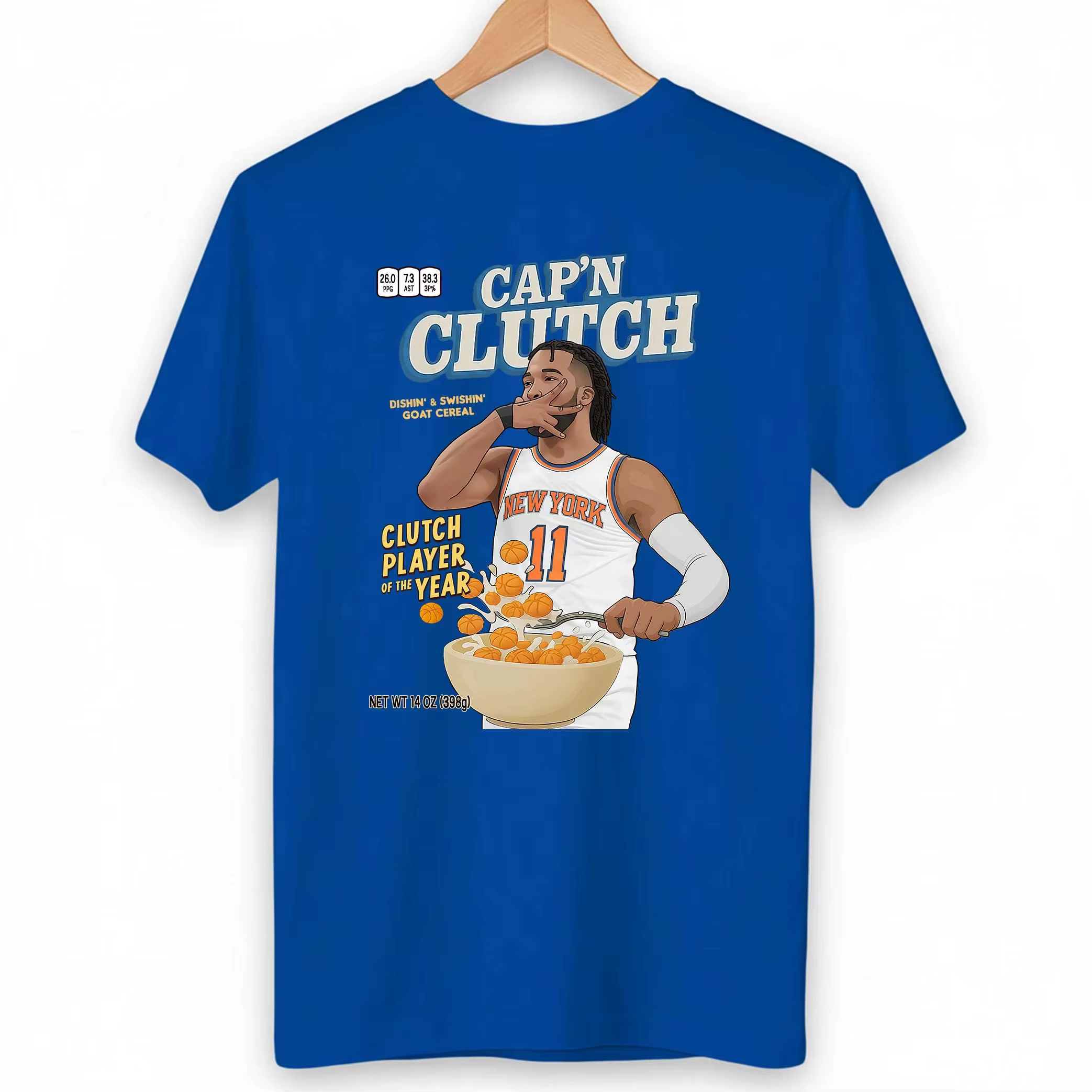 T-shirt unisexe Knicks Jalen Brunson Graphics, été 2026, nouveau, 100% coton, t-shirt tendance, mail