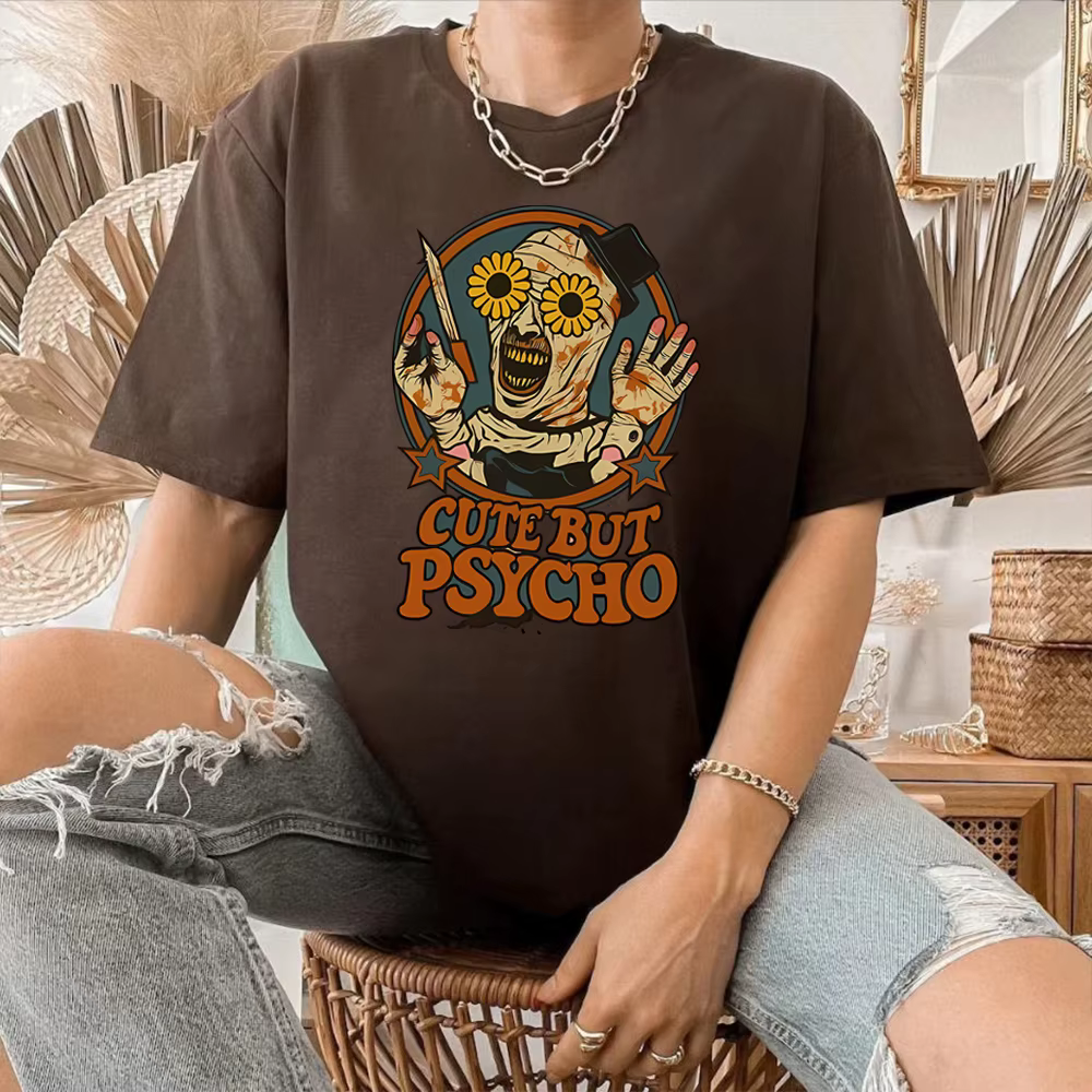 Terrifier Halloween film d'horreur chemise Art le Clown mignon mais psychopathe graphique t-shirt Ar