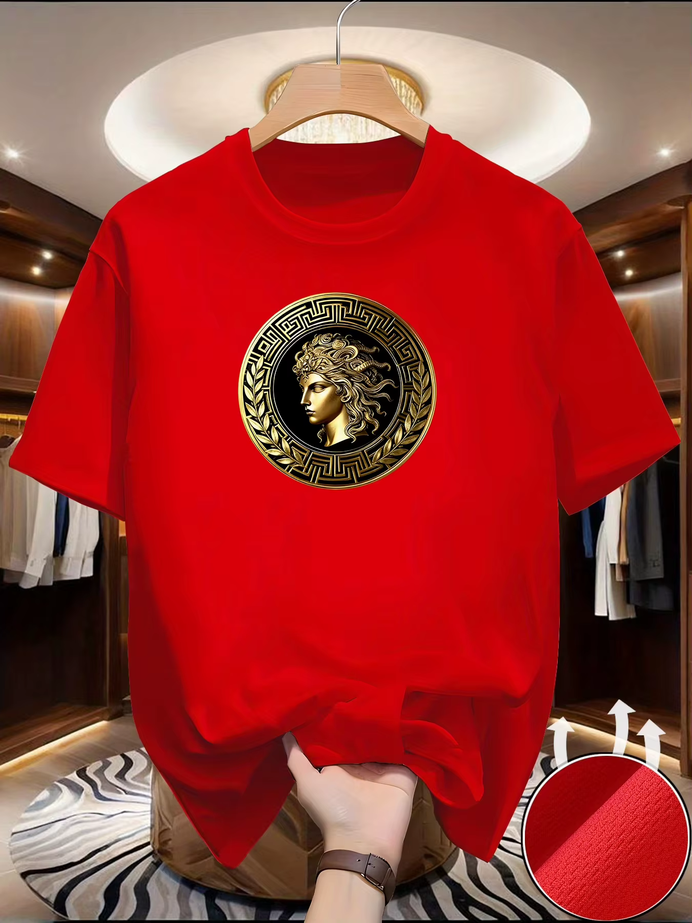 T-shirt pour homme à imprimé visage, été, extérieur, décontracté, sport, séchage rapide, manches cou