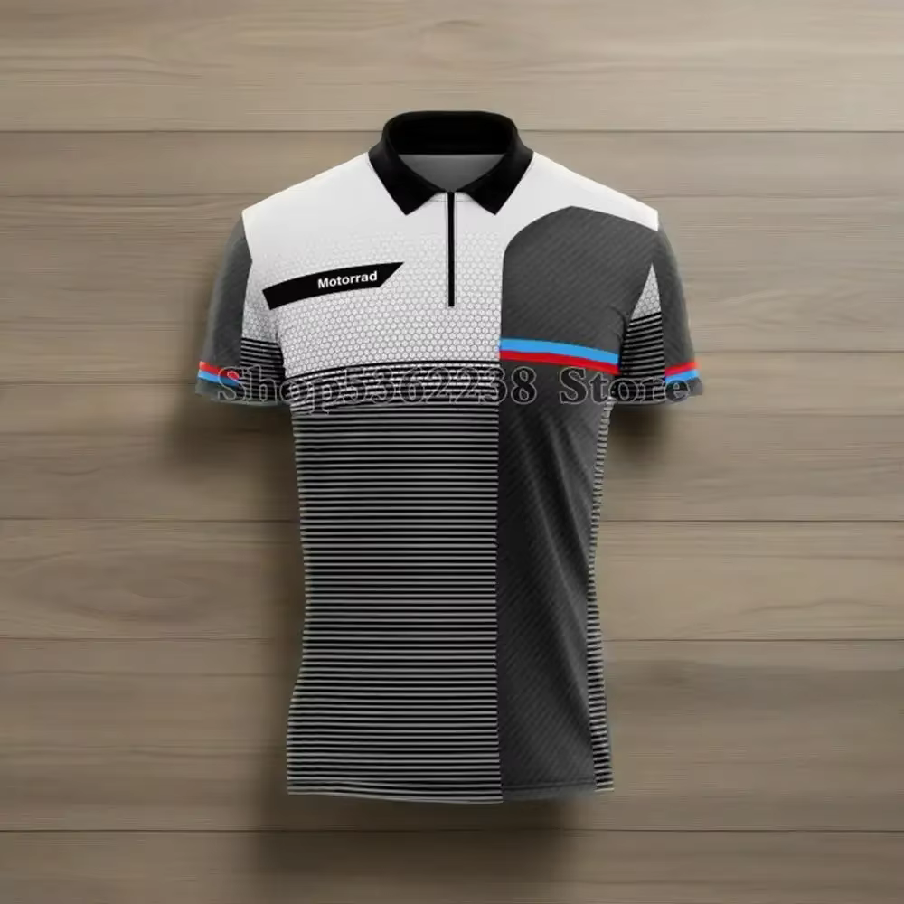 T-shirt Motorsport pour moto BMW Motorrad, t-shirt de course Superbike, polo respirant à séchage rap