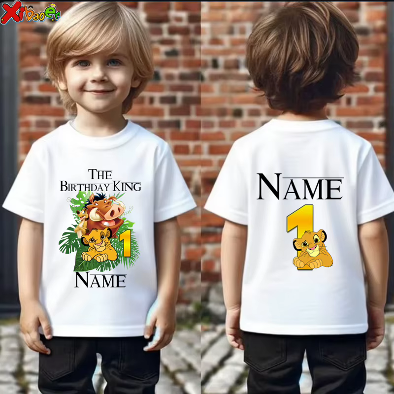 Anniversaire garçon chemises 5ème enfants correspondant tenues nom personnalisé anniversaire roi fêt