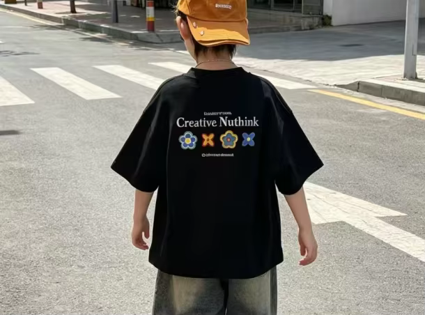 T-shirt pour enfants en coton 100% à imprimé numérique, best-seller de Nick, un haut ample et confor