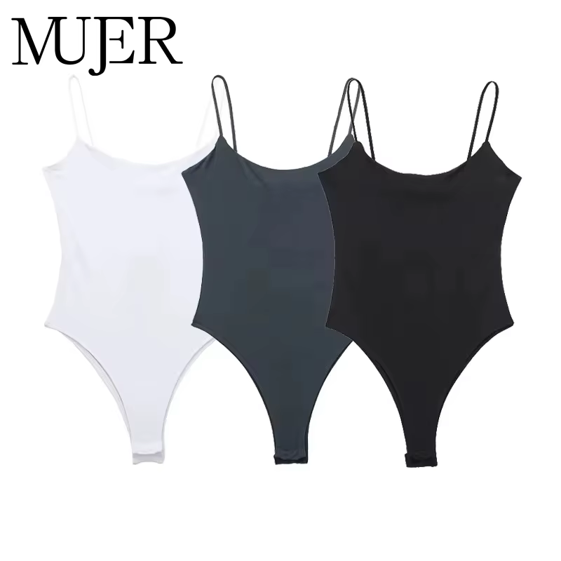 MUJER 2025 body moulant Sexy pour femmes blanc noir dos nu body femmes une pièce combinaisons pour f