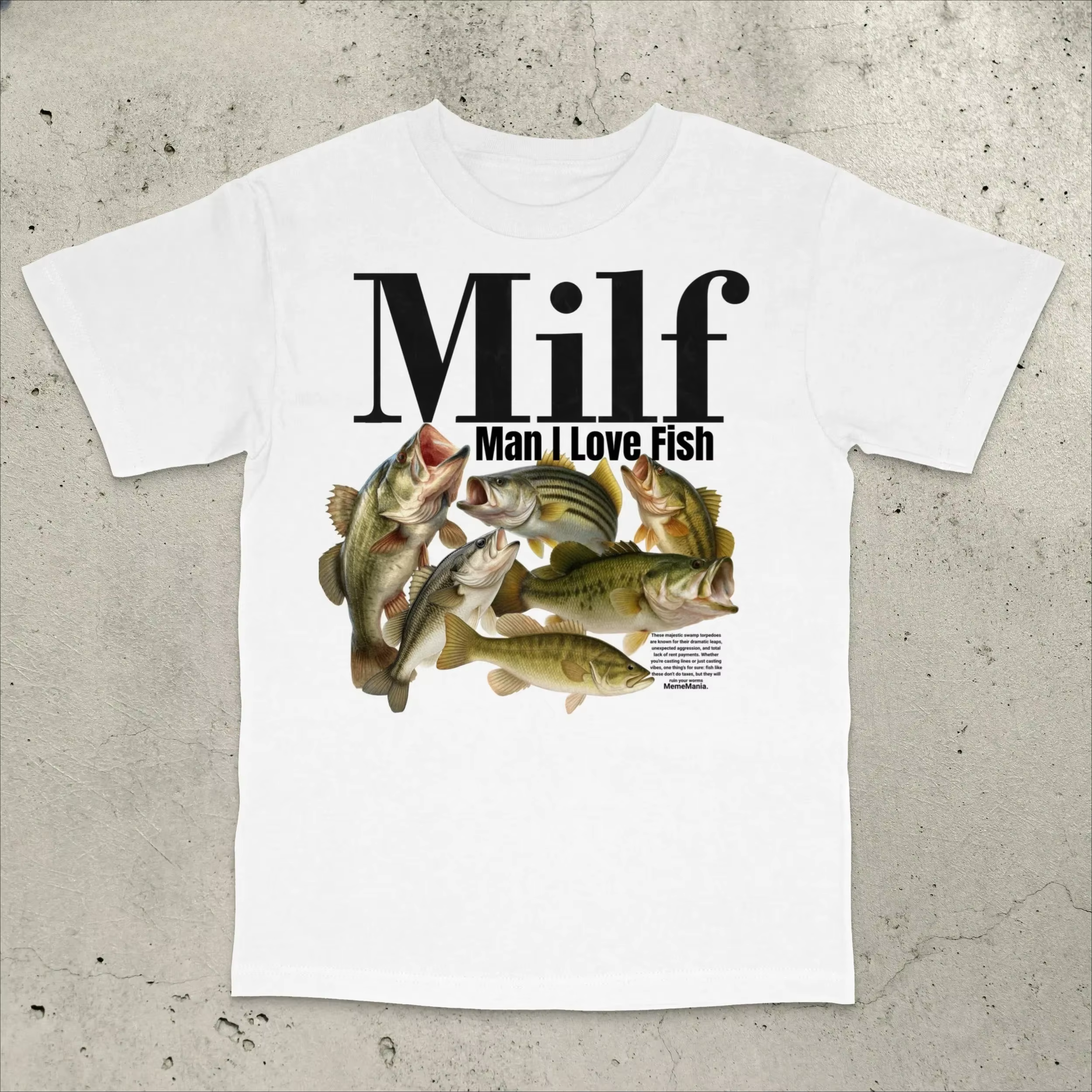 Homme J'aime le poisson T-Shirt, chemise de pêche rétro T-Shirt de pêche au bar Chemise de pêche drô