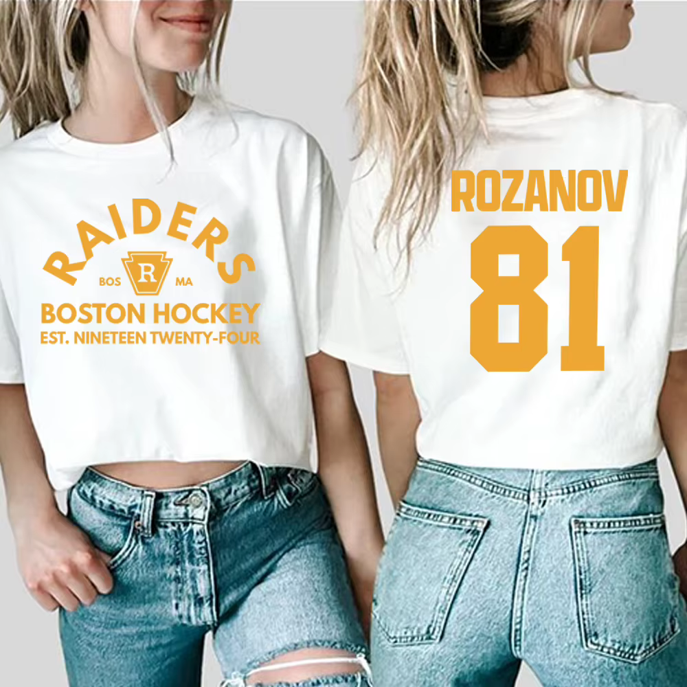 Ilya Rozanov 81-Boston Raiders chemise Hudson Williams Connor Storrie T-shirt chauffé rénov Tee Ilya