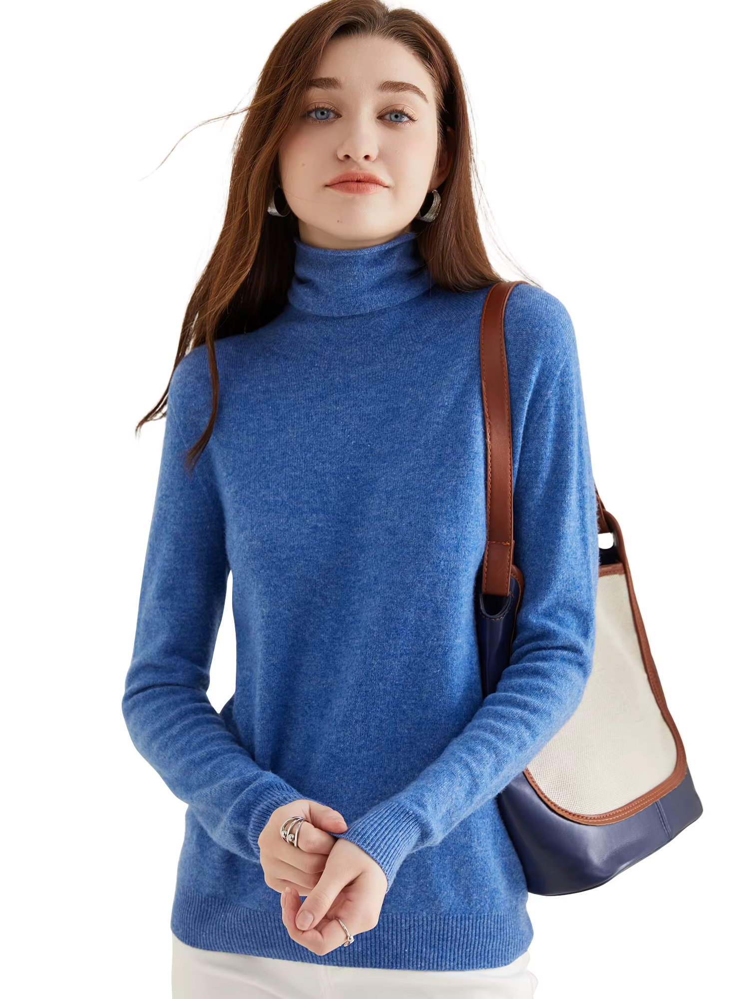 Pull à col roulé femme tricots hauts 100% laine mérinos haut à manches longues mode femmes chandails