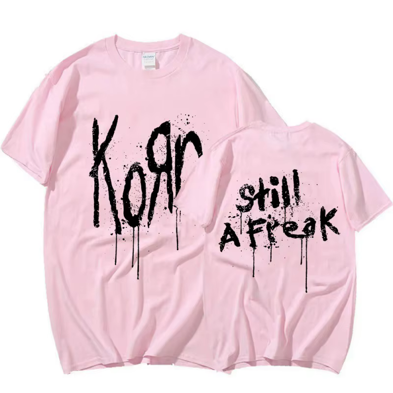 Korn Music Concert Rock Band Tour du monde T-shirt en pur coton personnalisé rue polyvalent 2024 mod