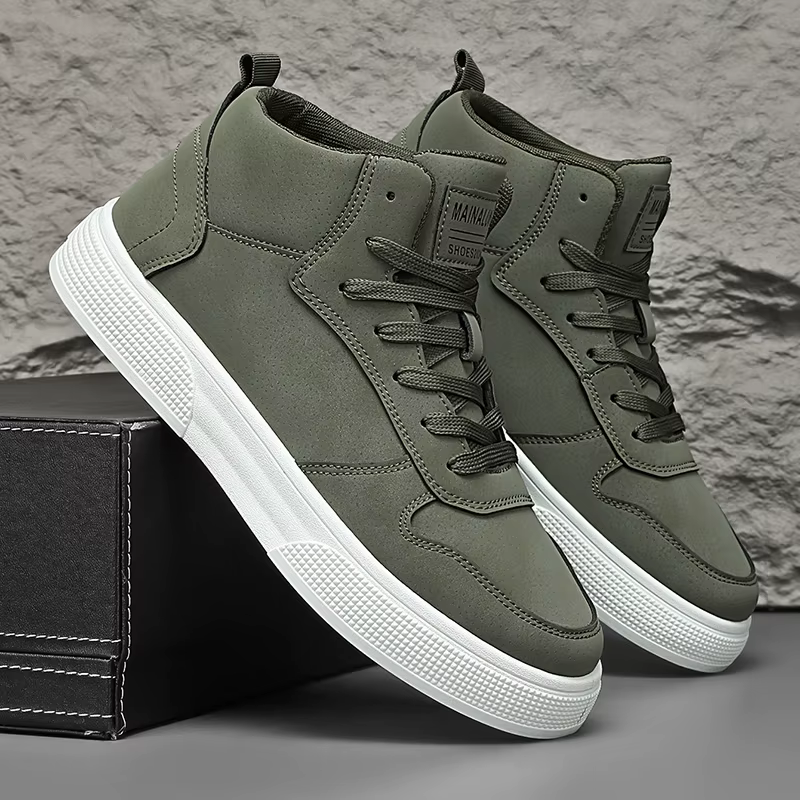 Baskets, chaussures de skate montantes pour le printemps et les sports de plein air, à lacets, grand