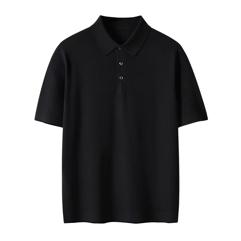 T-Shirt à manches courtes pour hommes, col POLO 100% laine peignée, mode, gilet ample et fin, affair