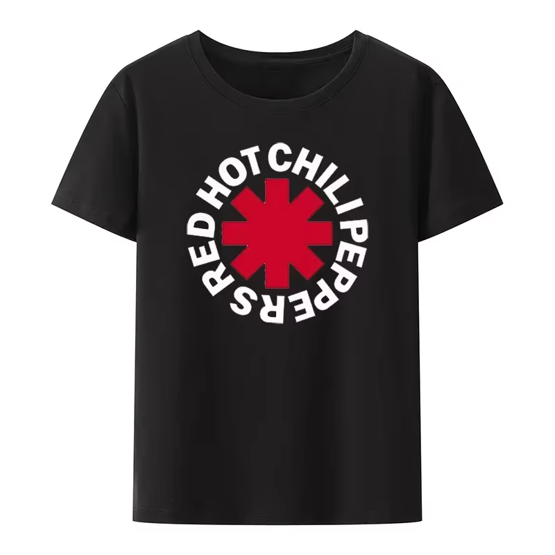 T-shirts décontractés Red Hot Chili Peppers, cool et amusants, tee-shirt noir pour hommes et femmes,