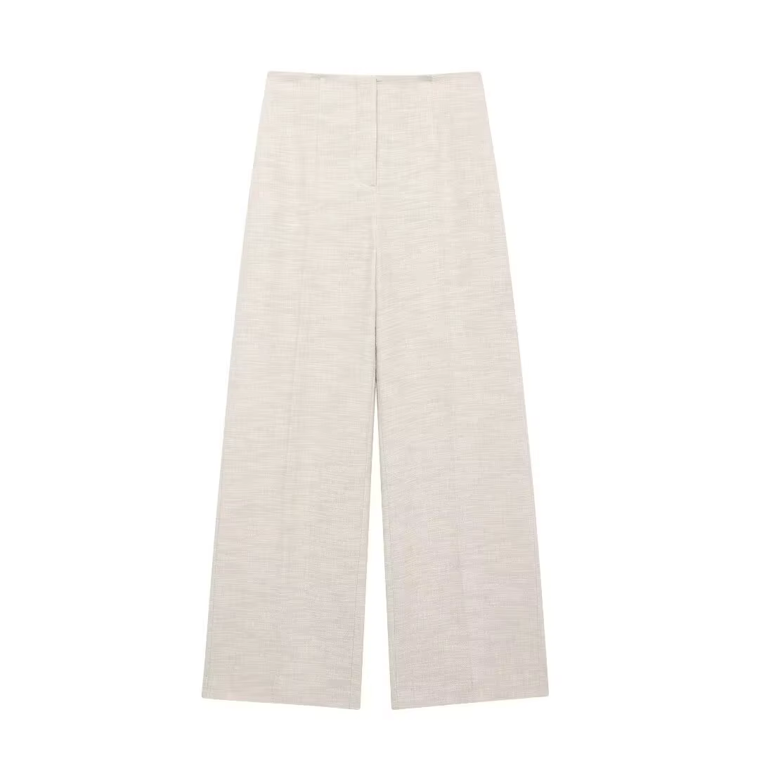 DUOPERI femmes mode 2 pièces ensembles kaki dos nu fermeture éclair hauts Corset et pantalons à jamb