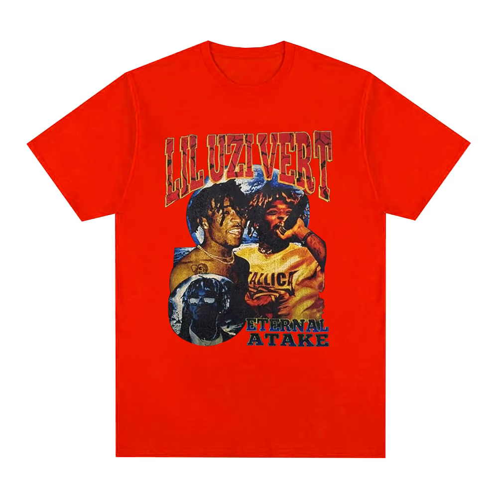 Rappeur Lil Uzi Vert T-shirt Album de musique Atake éternel graphique T-shirt hommes Hip Hop Vintage