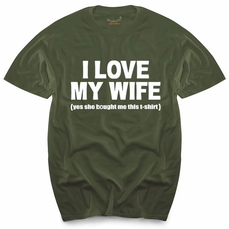 T-shirt I LOVE MY WIFE pour hommes, piles NY ThéTED, Coalition, mari, papa, idée cadeau, nouveauté,